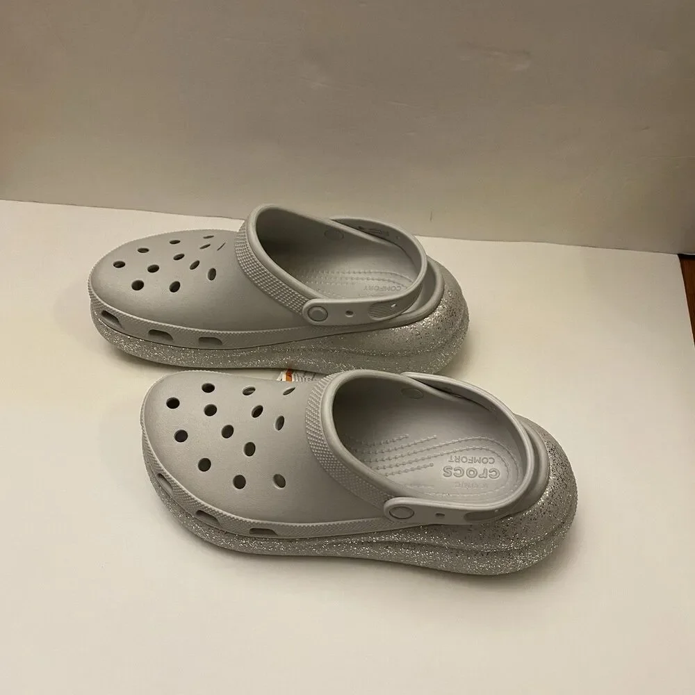Crocs Classic Crush Glitter Clog Men Size 11 Atmosphere NEW